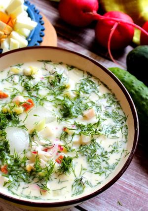 Окрошка на кефірі