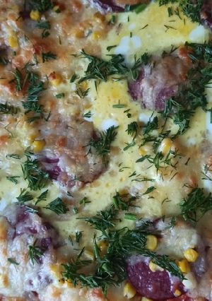 Піца з яйцем