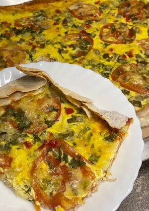 Піца на лаваші з фаршем