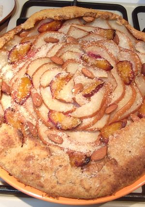 Галета з грушею та кокосом на творожному тісті без цукру