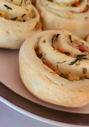 Булочки з овочевою начинкою