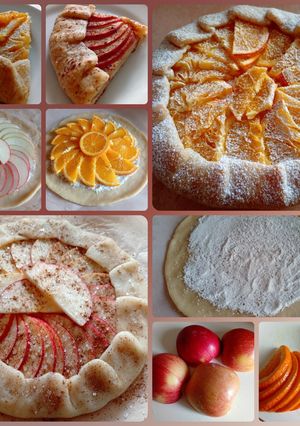 Галеты с апельсинами и яблоками