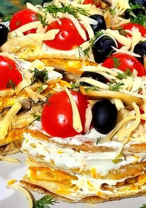 Закусочний пиріг з млинців