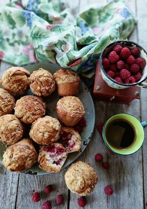 Кекси з малиною