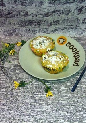 Кекси на молоці з чорною смородиною