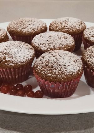 Кексики на сметані з горішками та журавлиною