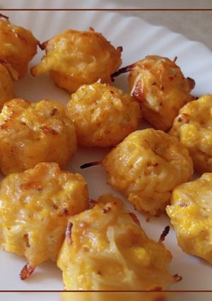 Кексики з вермішелі, яєць і сиру на швидку руку, запечені в духовці