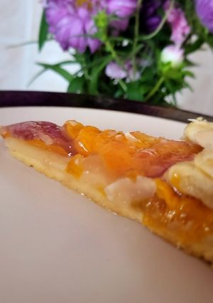 Пісочна галета з персиками