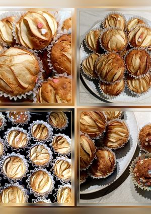 Порційна шарлотка з яблуками на молоці