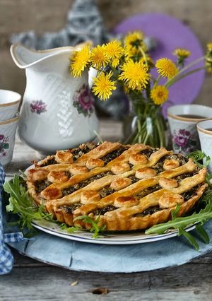 Тарт з щавлем та зеленню