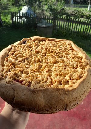 Тертий пиріг із варенням