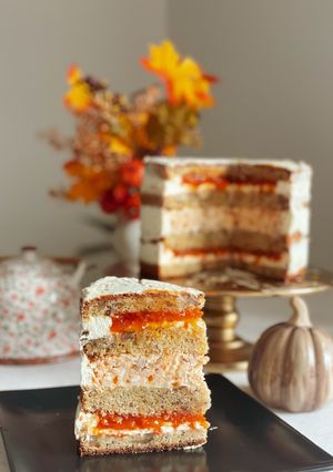 Торт «Осінній абрикос»