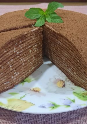 Торт із млинців з какао