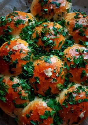 Українські пампушки з часником та зеленню!