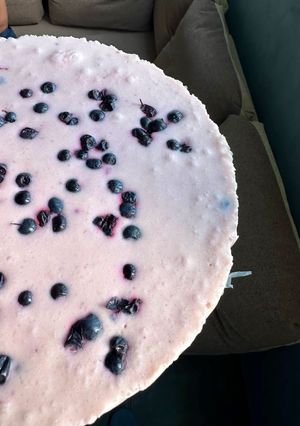 Чізкейк без випічки з чорницею