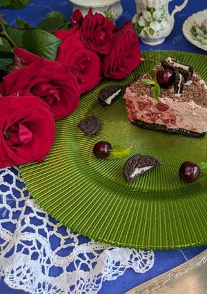 Чизкейк без випічки з вишнями