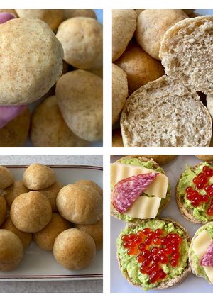 Хлебные булочки с отрубями