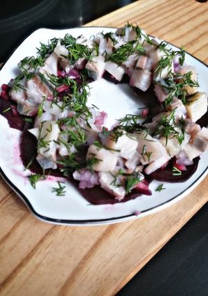 Закуска з буряка і оселедця