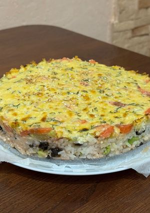 Запечений суші торт