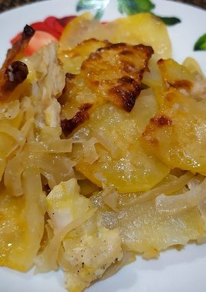 Картошка запеченная с хеком