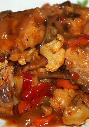 Карп с цветной капустой