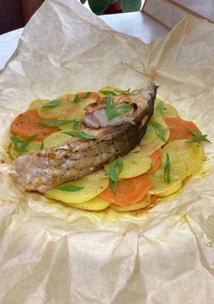 Короп з овочами