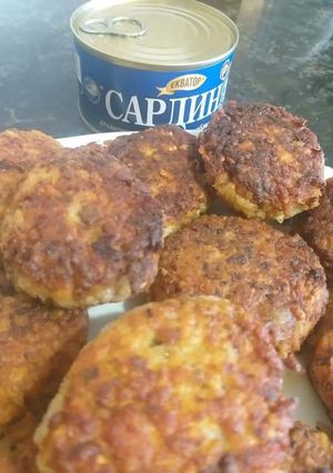 Котлети з сардини та рису