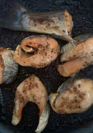 Лосось (семга, форель), запечённая в кунжуте