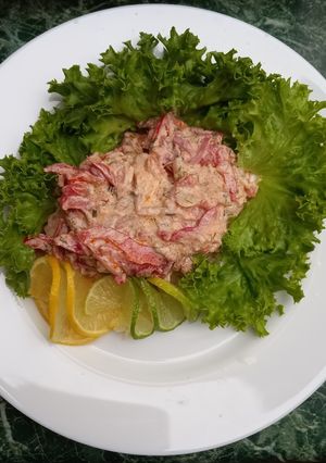 Лосось з овочами