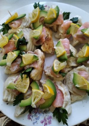 Лодочки с сёмгой и плавленым сыром