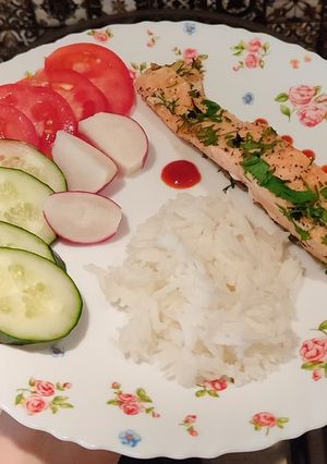 Лосось парений з тим'яном