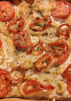 Лосось, запечённый с овощами