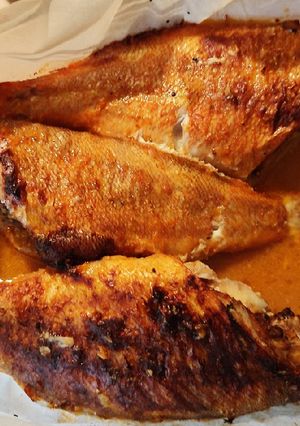 Морський окунь запечений