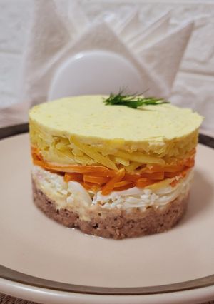 Мімоза з плавленим сиром