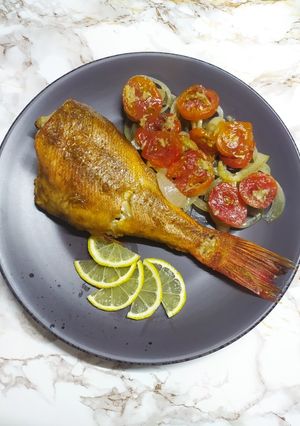 Морський окунь у фользі