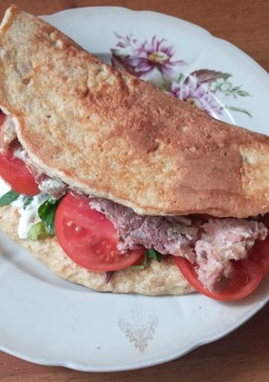 Овсяноблин с сардиной