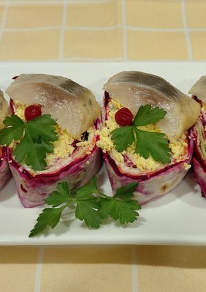 Оселедець під шубою в лаваші