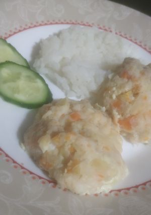 ПП Паровые котлетки из хека и риса