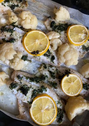 ПП Окунь філе в духовці з цвітною капустою