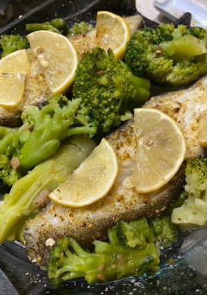 Палтус с брокколи