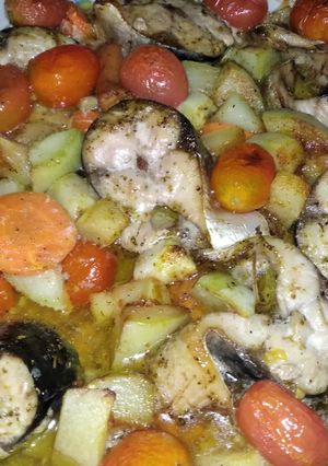ПХ скумбрія запечена з овочами