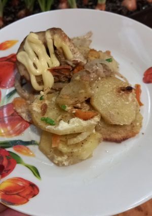 Палтус на овощной подушке