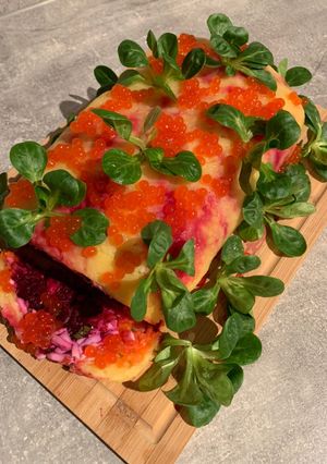 ПП рецепт «Сельдь под шубой без майонеза»