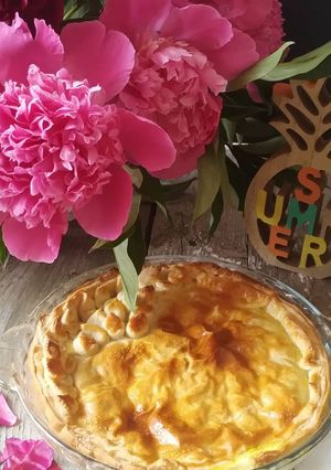 Пиріг зі шпинатом та лососем