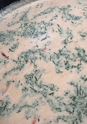 Подлива с креветками в сливках