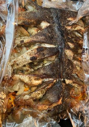 Риба на овочевій подушці