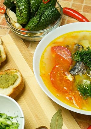 Рибний суп із консерви в олії