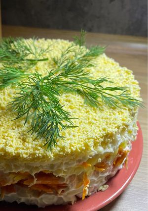 Салат «Мімоза» з тунцем і сиром