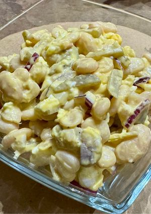 Салат з квасолею та оселедцем