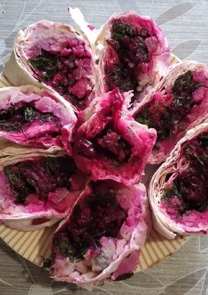 Сельдь под шубой в лаваше